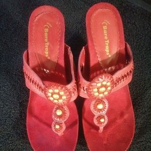 Sexy suede wedge sandal